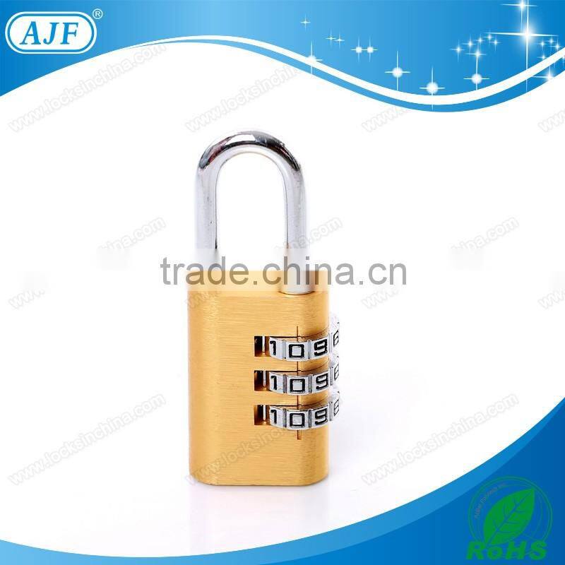 AJF 2015 New Arrival High quality 3 Dials aluminium material high class lock, combination padlock