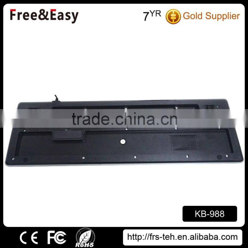 Hot selling wholesale colorful LED illuminate ergonomic wired keyboard