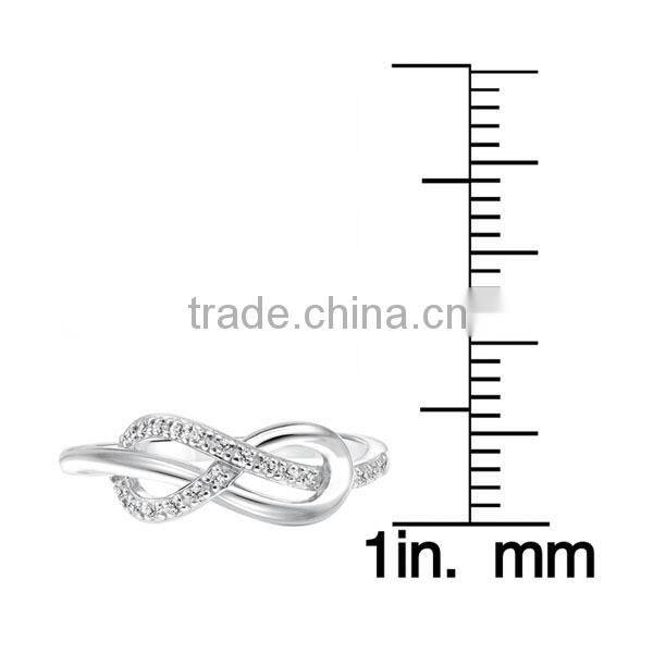 Bright 925 sterling silver Infinity customized stone ring