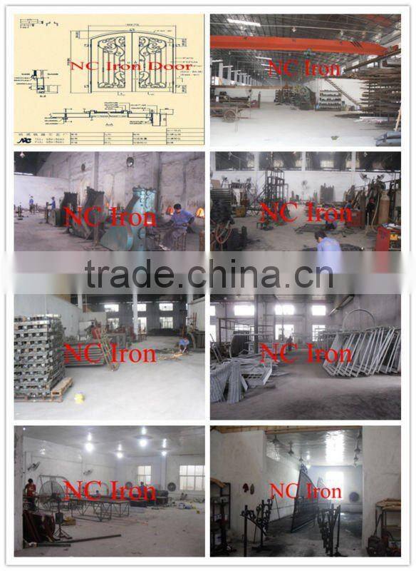 Eyebrow Top Decorative Wrought Iron Single door