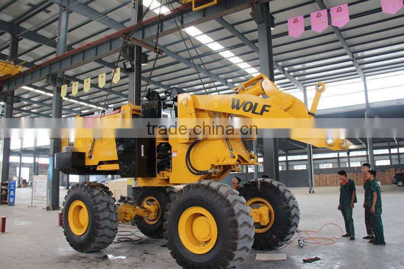 WOLF new brand 5 ton loader with Shangchai C6121 engine 162kw
