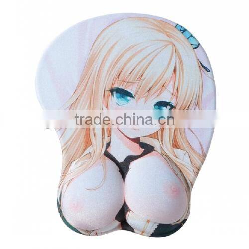 Silicone mouse mat big boobs cartoon girl mouse mat wholesale