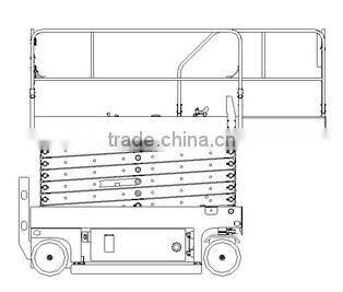 8M scissor lift aerial work platform with 450kg lift capacity