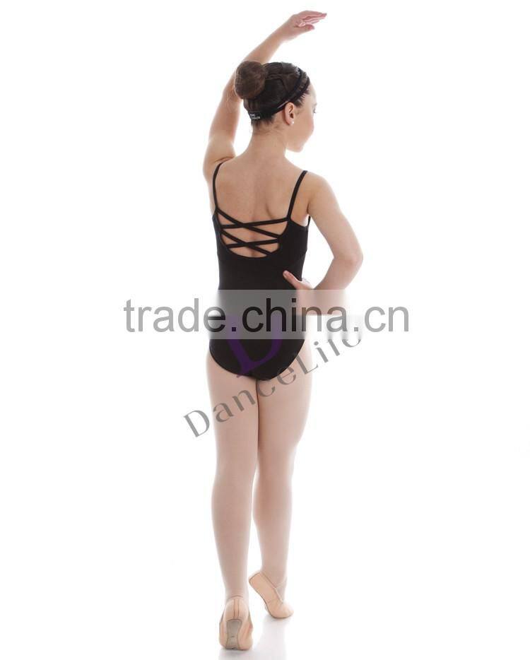 C2040 Rosered girls leotards gymnastics with strapp back kids leotards