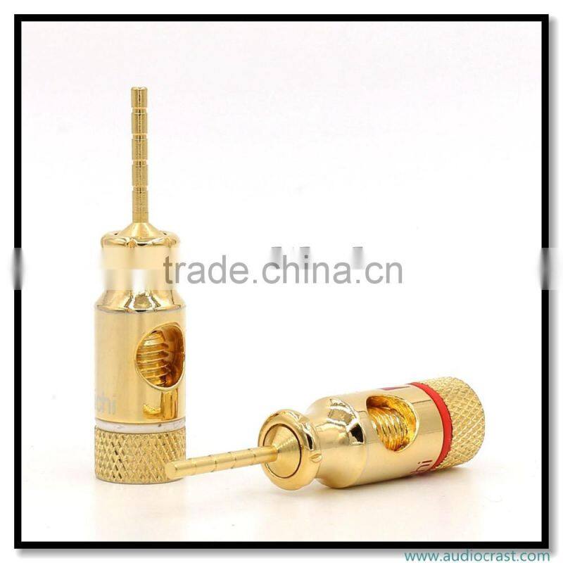 Hi-Fi 2mm Audio Pin Connector / Adaptor for Banana Plug Spade, wire