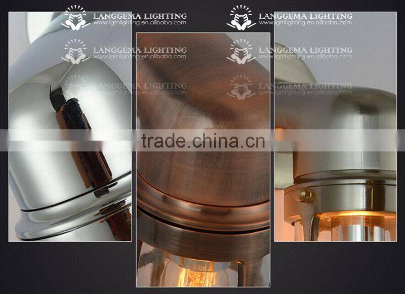 VINTAGE INDUSTRIAL LIGHT ALUMINIUM PENDANT WITH CAGE GLASS SHADE EDISON E27 wall lamp W144(99)