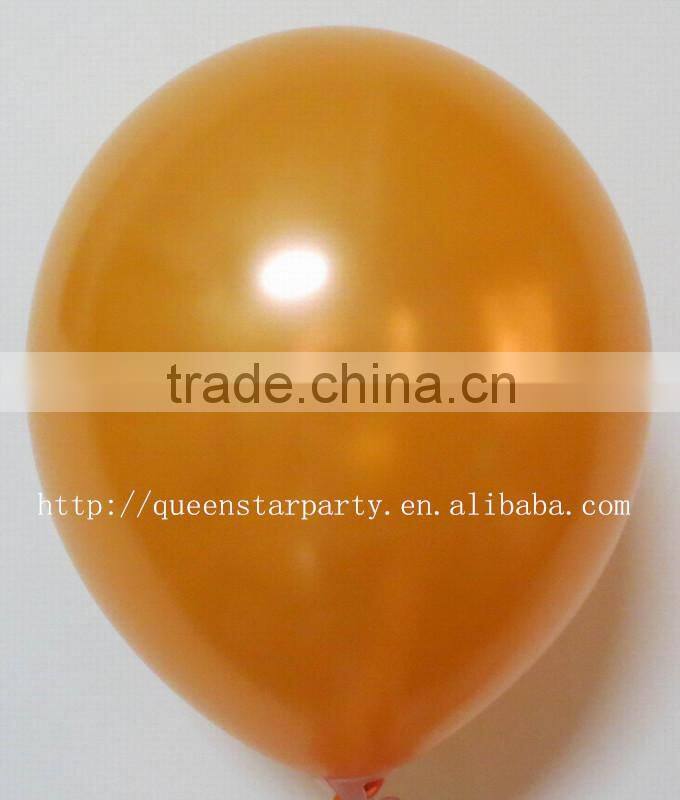 Latex balloons party balloons Metallic color orange