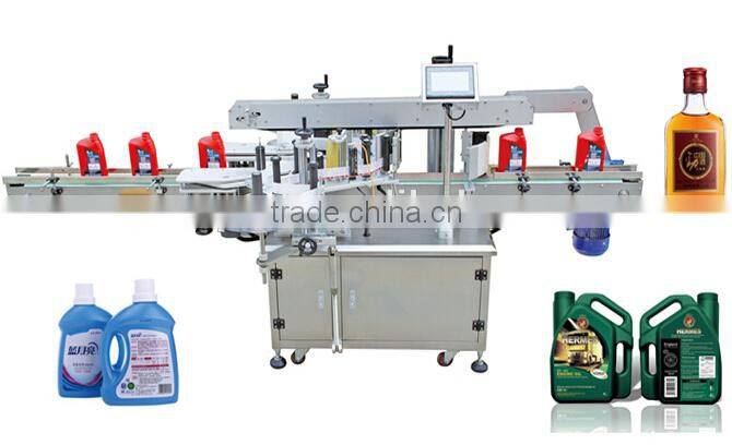 Automatic Double Sized Labeling Machine, Flat Bottle Labeler, 1000ml bottle labeling machine