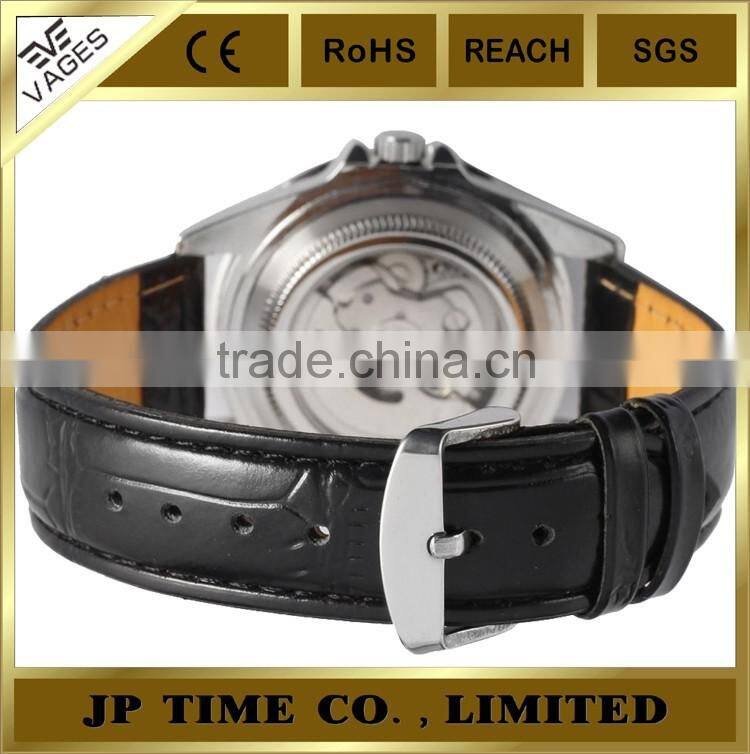 automatic mechanical movement rotating bezel featurely watch steel wrist watch