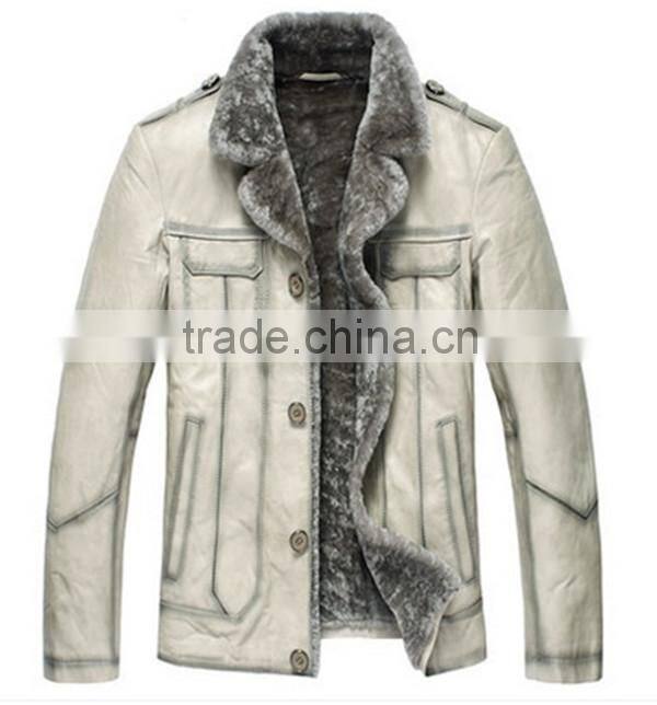 2015 Latest design mens PU OEM jacket