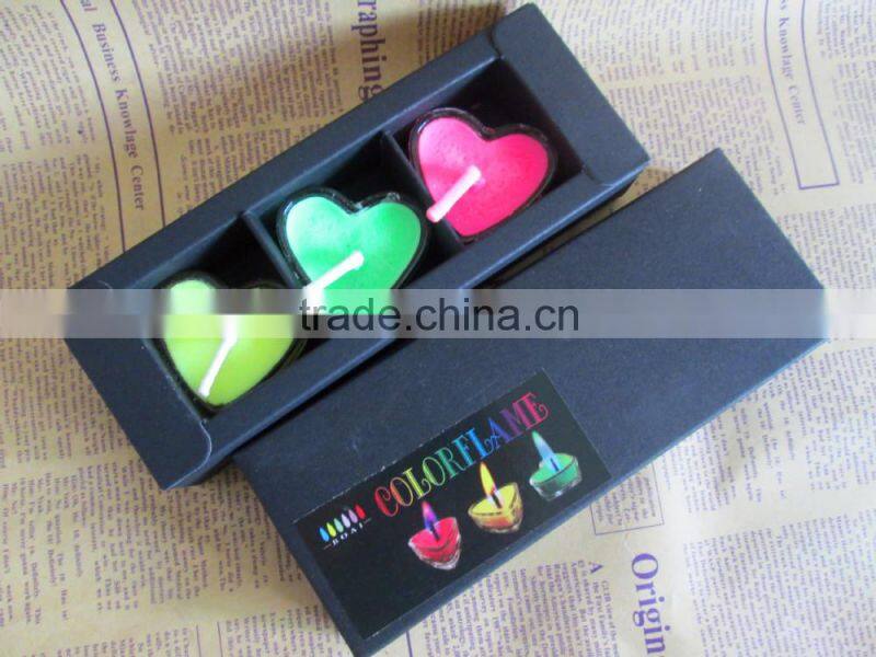 Color flame candles,Color flame candles with glass cup