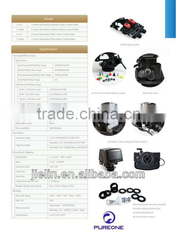 Control Valve E series for Water Softener