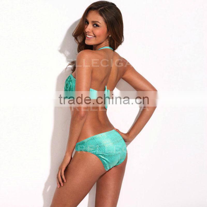 Fringe Bandeau Bikini with Straps 2016 by RELLECIGA