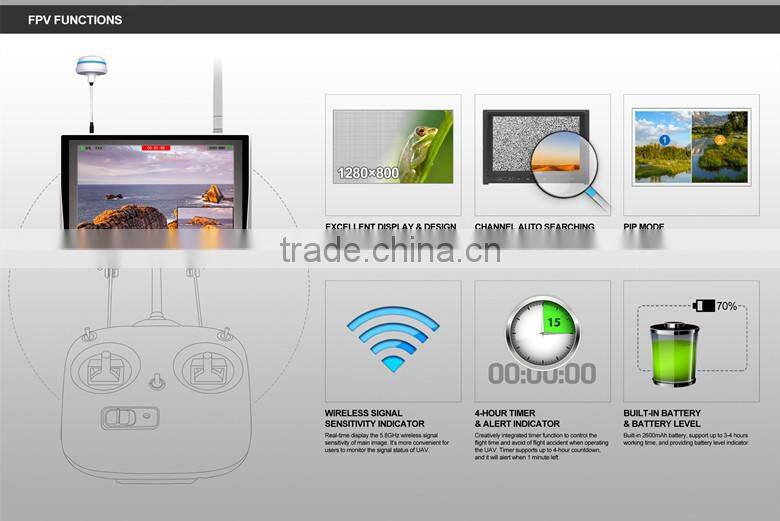 Fatshark 5.8G Receiver 7 Inch HD Wireless Black Pearl FPV Monitor Built-in Battery