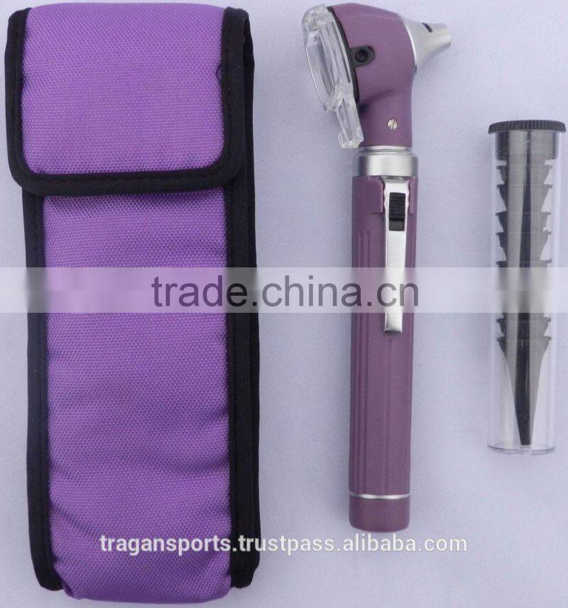 Professional Black Color Mini Fiber Optic Otoscope / Fiber Mini Otoscope / Fiber optic Opthalmoscope & Otoscope Diagnostic Sets