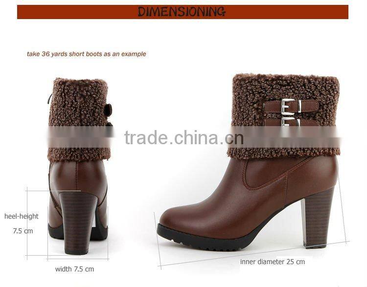 Rubber sole genuine leather boot