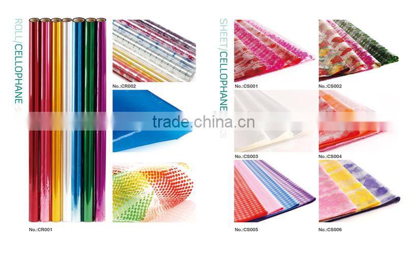 factory direct sell cheap solid color cellophane sheets
