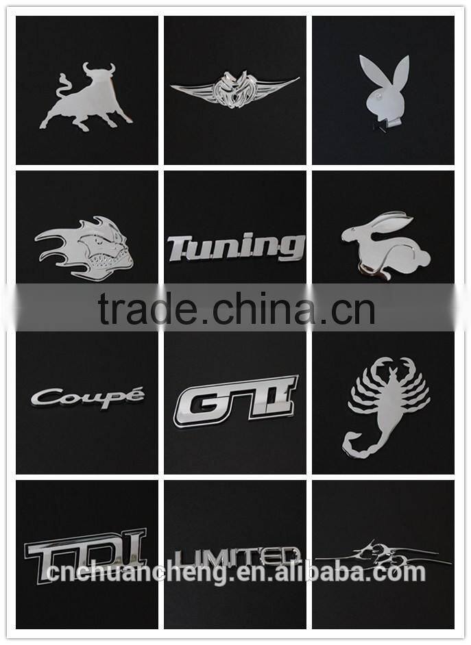 Best Selling Car Accessories High Qulity Plastic Custom Chrome Letter And Waterproof Suitable Matte & Sliver Badge Logo
