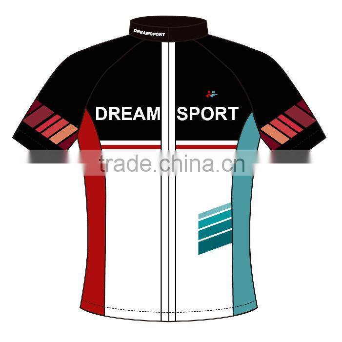 Custom Newest design Quick Dry Breathable plain cycling jersey for 2016