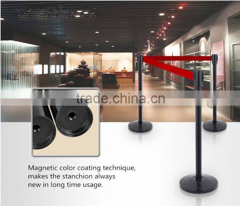 SS Retractable Queuing Stanchion airport retractable queue pole