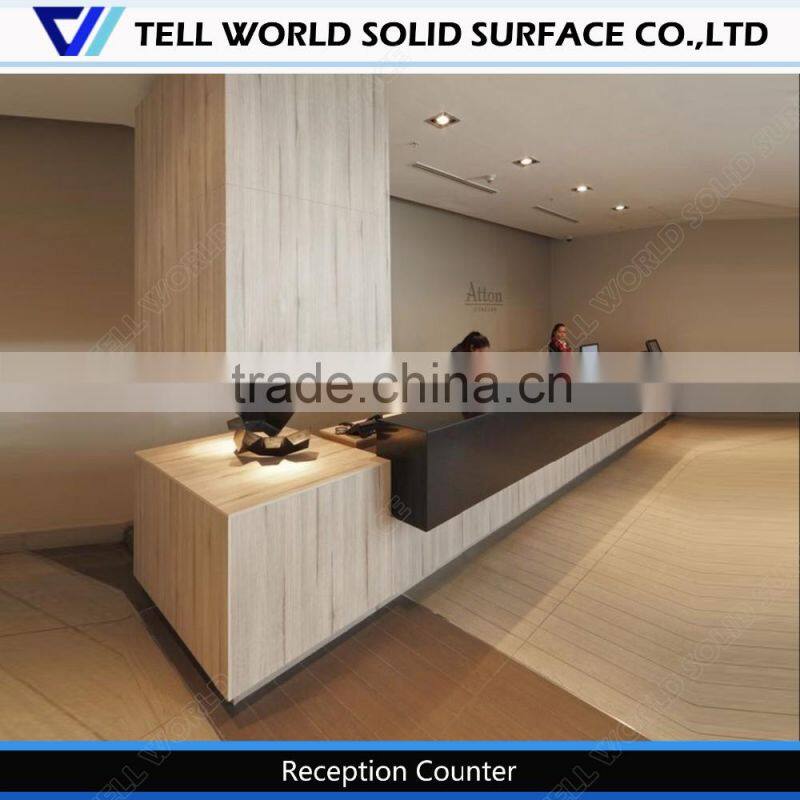 Long straight stand desk/reception counter pictures/great size reception desk