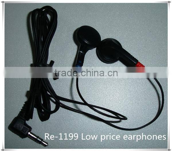 Disposable airline earphones, low price bulk Earphone for train, cheap earbuds