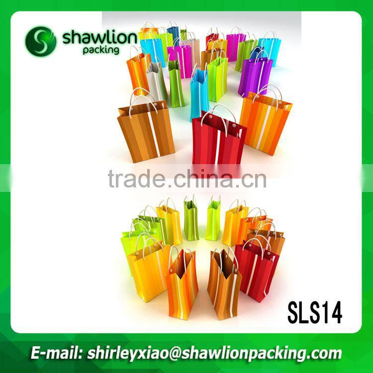 Promotional matt laminate bag made of kraft paper with handles