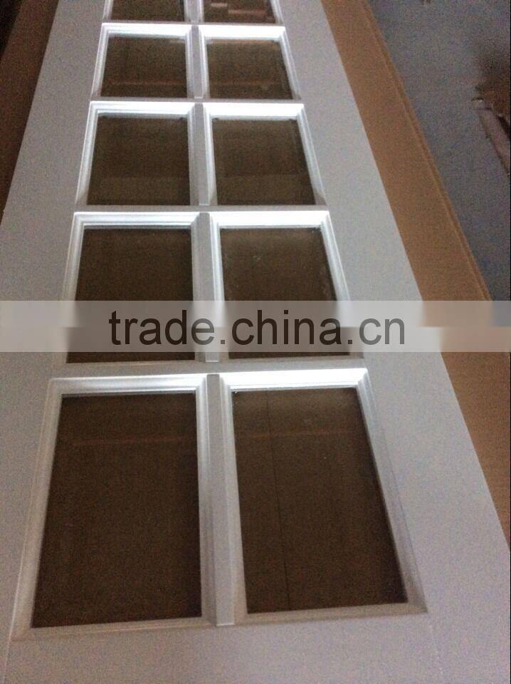 White painted arched interior french door with glass & MDF panel