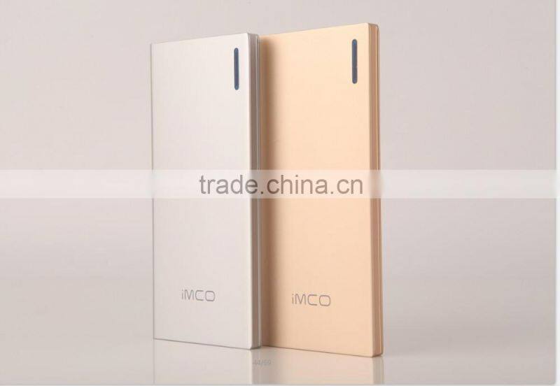 Aluminium alloy metal 6000mah power bank, dual usb port