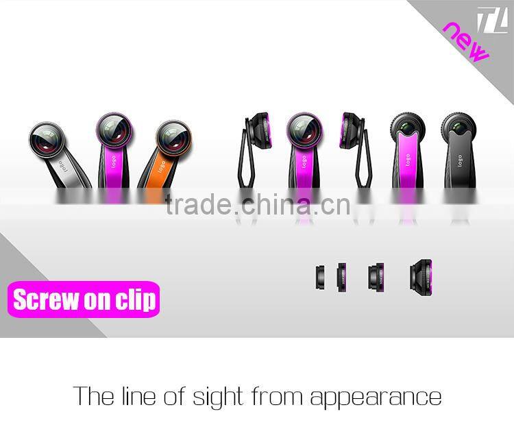 Christimas Gift 3 in1 Lens 198 Fisheye Lens Universal 0.63 Wide Angle 15 Micro Lens For iphone 5S 6S plus
