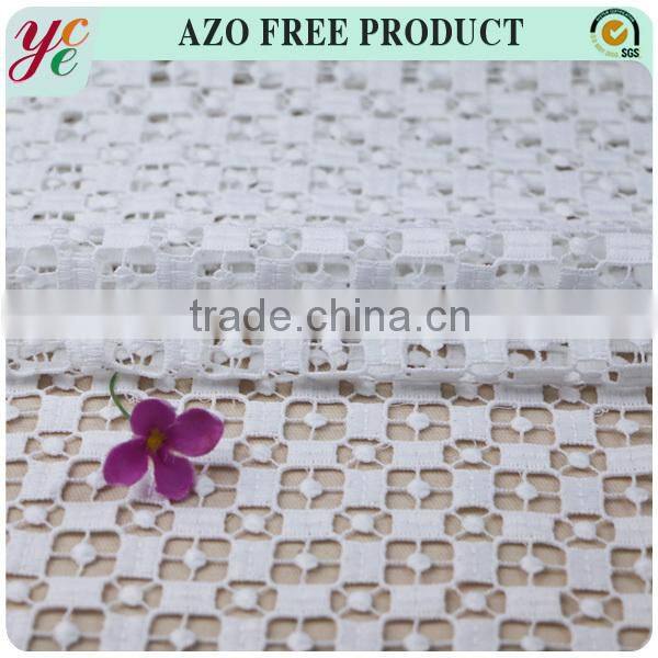 Keqiao supplier high quality battenburg lace fabric nylon spandex lace fabric for dressing