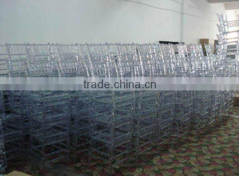 Disassembled Transparent Resin Restaurant Chiavari Chair