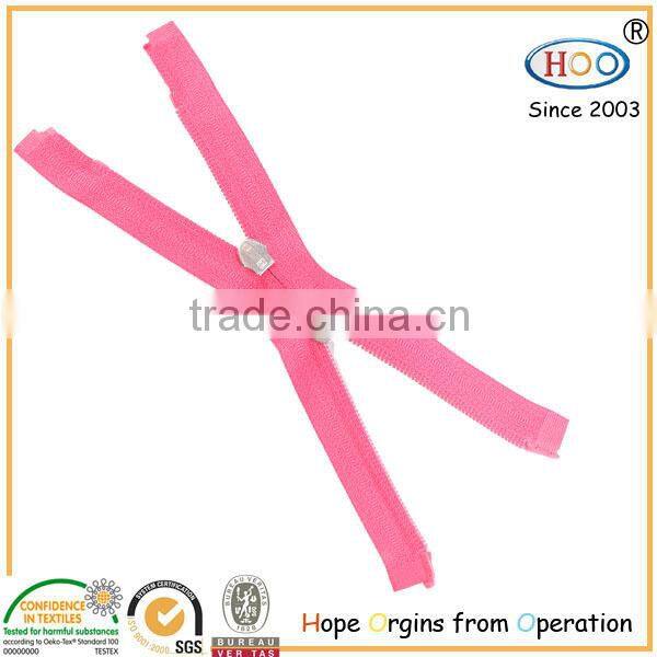 high quality open end or close end two way nylon zipper