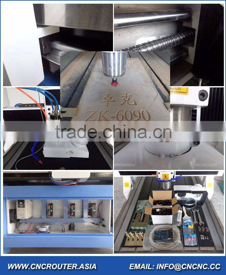 1500W Factory Supply Hot Small CNC Router 6090 Engraver Machine for Milling , Drilling, Carving, Routing NCStudio ZK-6090