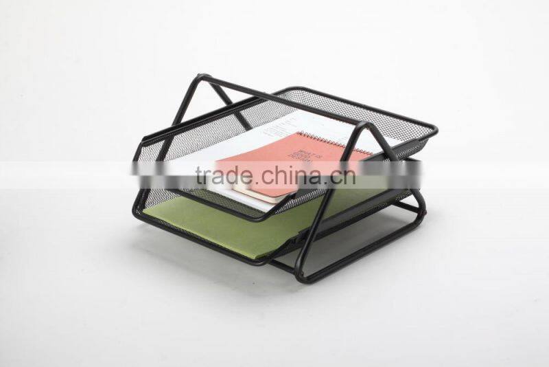 best seller high quality office desk organizer 3 tier metal mesh file tray