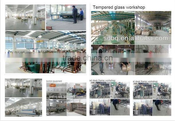 PT-P014 WorkWell office furniture supply standard high gloss office glass desk with metal legs good quality