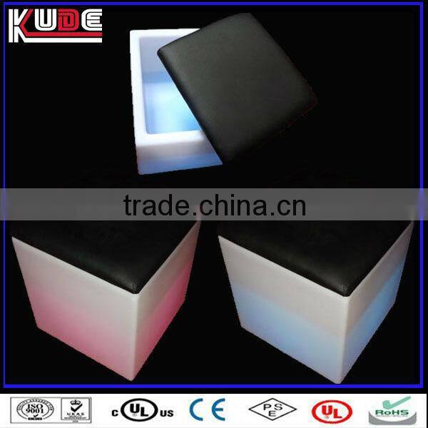 LED Luminous Bar Furniture Notch Cube LED Bar Stool