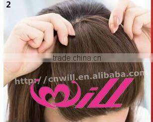 Cheap natural black 2 clip-on hair fringe/bangs with frontal lace synthetic hair bangs