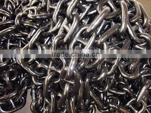 Qingdao black painted and HDG link chain manufacturer