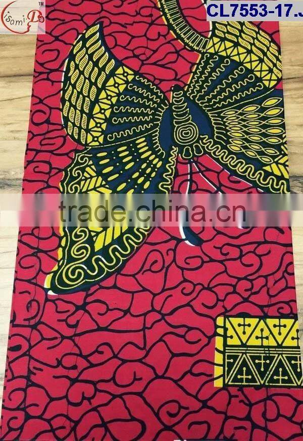 CL7553(13-18) 2016 new hot sell Jacquard style Real java wax african wax holland print fabric