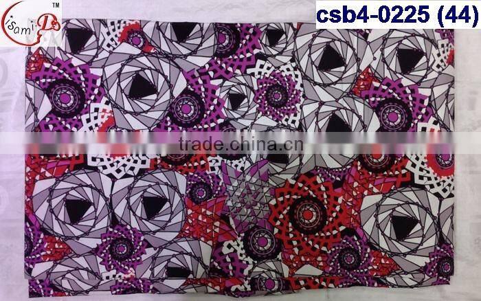 csb4-0225 (40-49)March Purchase 2016 Hot sale Africa print wax good quality flower pattern embroidered fashion wax fabric