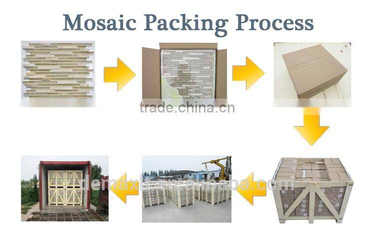 green color bamboo design crystal glass mosaic for swimming pools