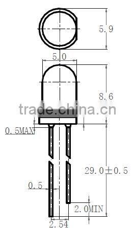wholesale light emitting diode white red yellow green 5mm ultra bright led