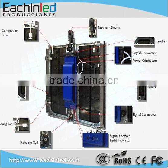 HD video p8 outdoor full color led rental display cabinet