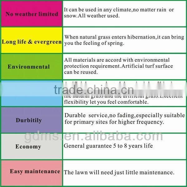 Excellent quality 4 tone nature landscaping turf artificial grass for playground