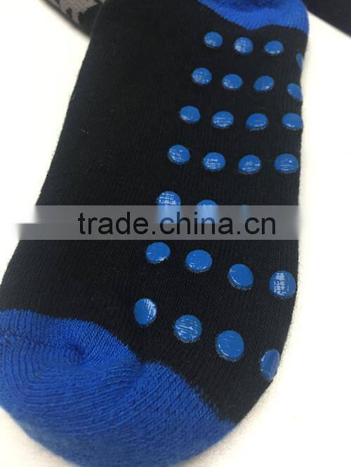 Boys Jaquard Cotton Terry Socks With Antislip Dots