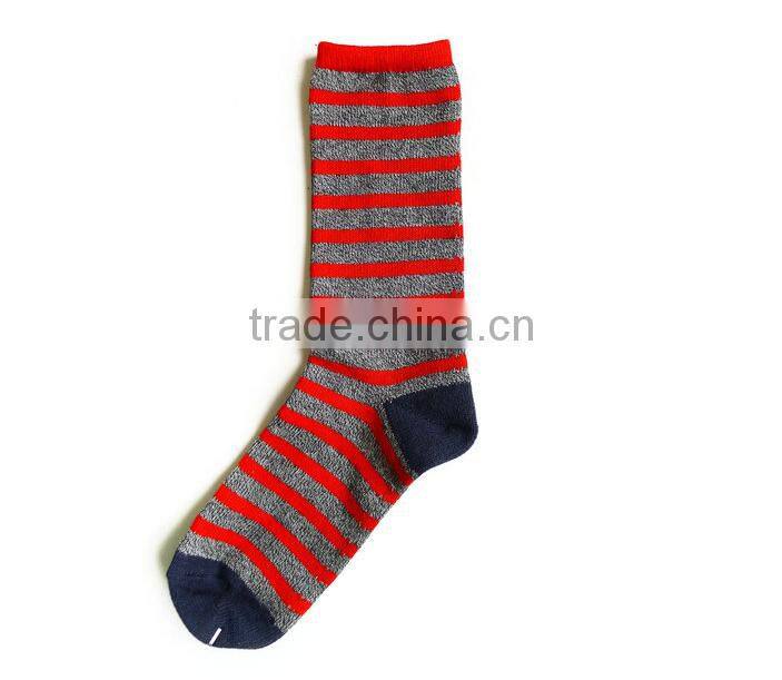 Wholesale Cotton crew socks with stripes