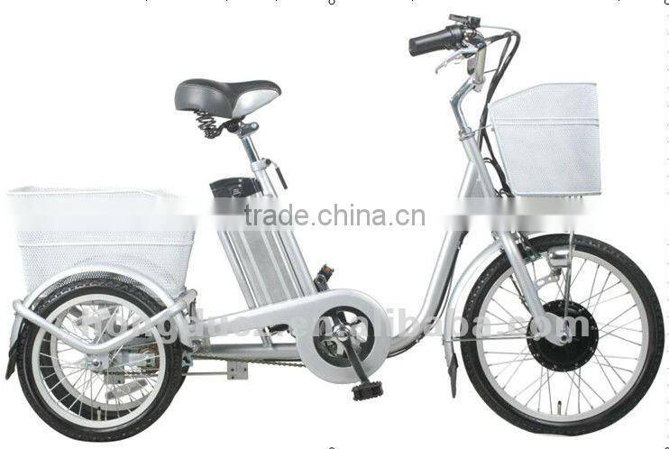 250W Llithium battery small electric tricycle for sale with front&rear basket