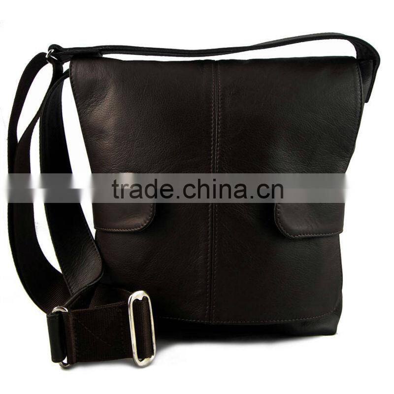 Leather messenger bag