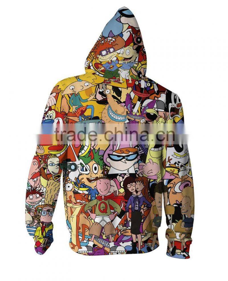 Wholesale custom running hoodie with sublimation printed